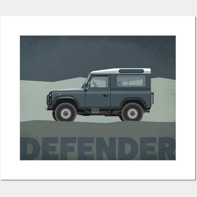 Defender Wall Art by nicholashugginsdesign